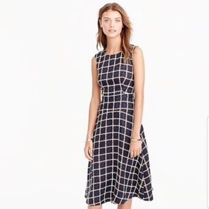 J. Crew | A line dress in silkwill windowpane sz 2